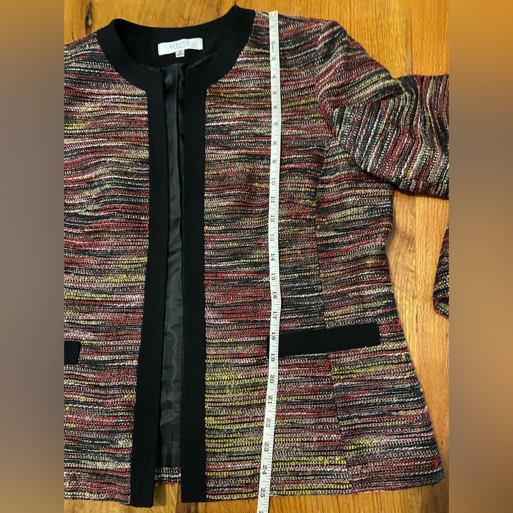 Kasper Classic Lined Open Front Blazer, Great Wardrobe Basic, Size 16 - Picture 5 of 7